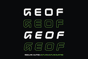 Geof – Futuristic Tech Display Font, a Sans Serif Font by Typebae (Thumbnail 2 of 8)