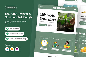 Blomly Nature-Driven Habits Landing, a Landing Page Template by productype1