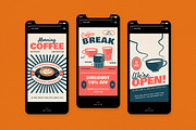 White Retro Instagram Pack, a Social Media Template by graphicook (Thumbnail 6 of 6)