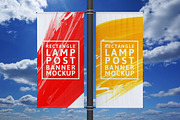 Rectangle Lamp Post Banner Mock-Up, an Advertising Mockup by MassDream (Thumbnail 6 of 9)