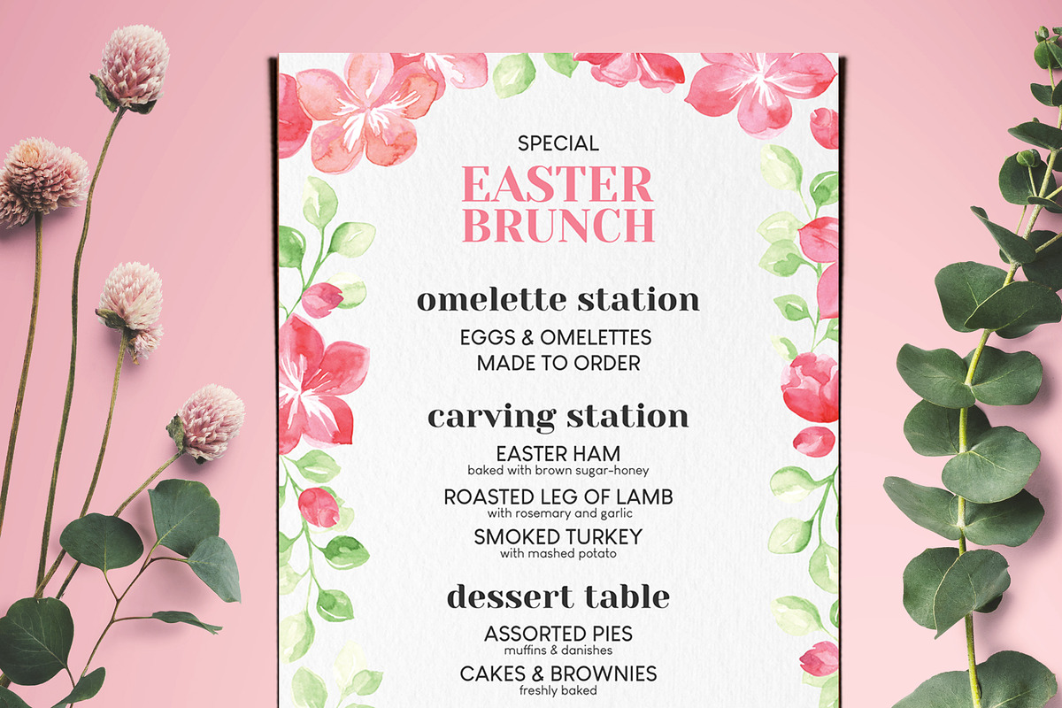 Easter Special Brunch Menu, a Brochure Template by BarcelonaShop (Photo 4 of 4)