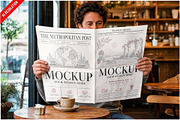Newspaper Coffee Shop PSD, an Advertising Mockup by Bruno's Shop (Thumbnail 1 of 3)