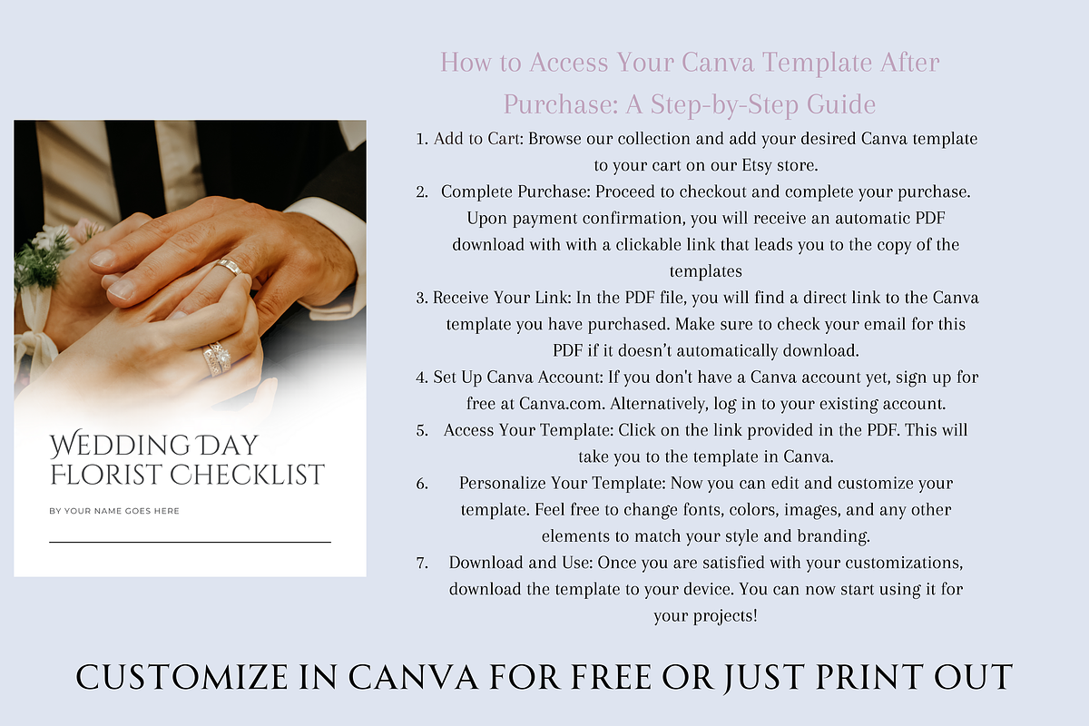 WEDDING DAY FLORIST CHECKLIST, a Brochure Template by Daring Digies (Photo 3 of 5)