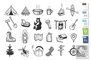 Hiking travel objects collection, an Animal Illustration by CatMadePattern (Thumbnail 1 of 4)