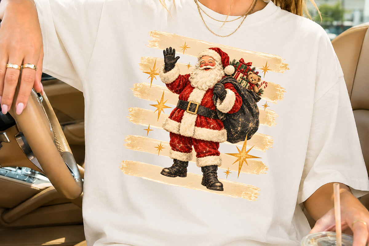 Vintage Santa Claus Christmas PNG, a Seasonal Illustration by Rose Art (Photo 2 of 4)