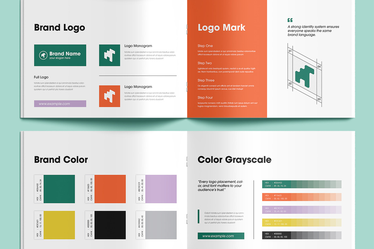 Modern Brand Identity Guideline Book, a Brochure Template by MightyDesign (Photo 4 of 9)