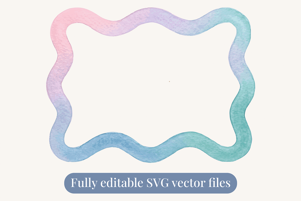 Watercolor Scallop Frame Bundle, a Decorative Illustration by Kusumaillustration (Photo 3 of 11)