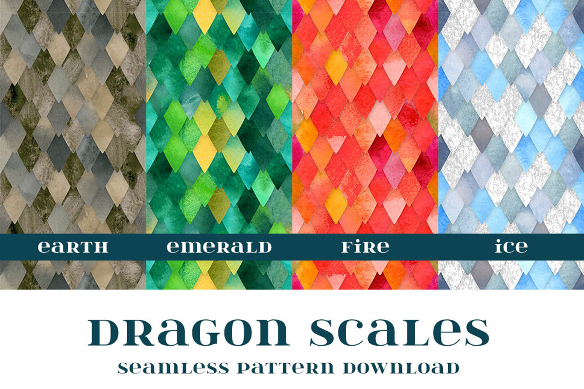 Dragon Scales Seamless Patterns, a Pattern Graphic by MyNatureGraphics (Photo 2 of 4)