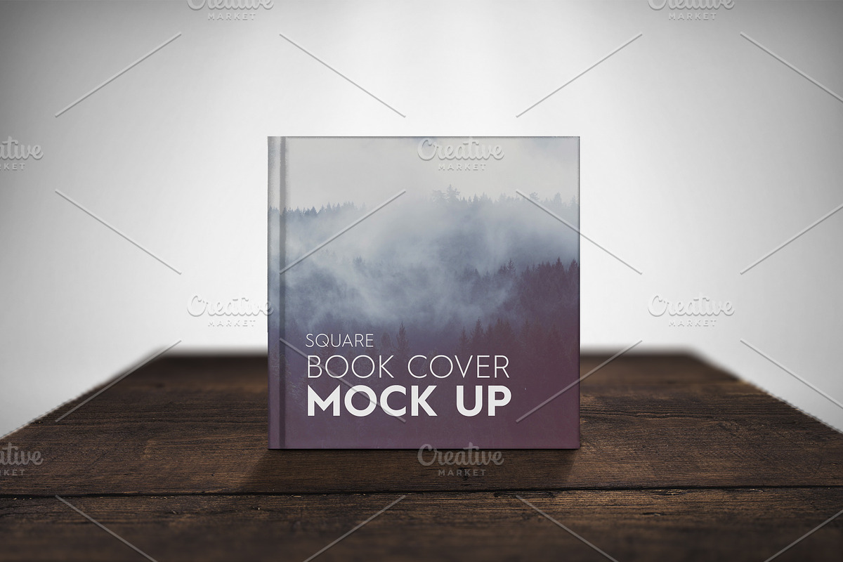 SALE - Square Book Cover Mockup, a Print Template by attraax (Photo 3 of 4)