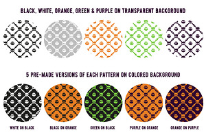 80 Halloween Seamless Vector Pattern