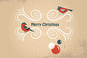 3 Christmas winter cards with birds, a Texture Illustration by Marish (Thumbnail 3 of 3)