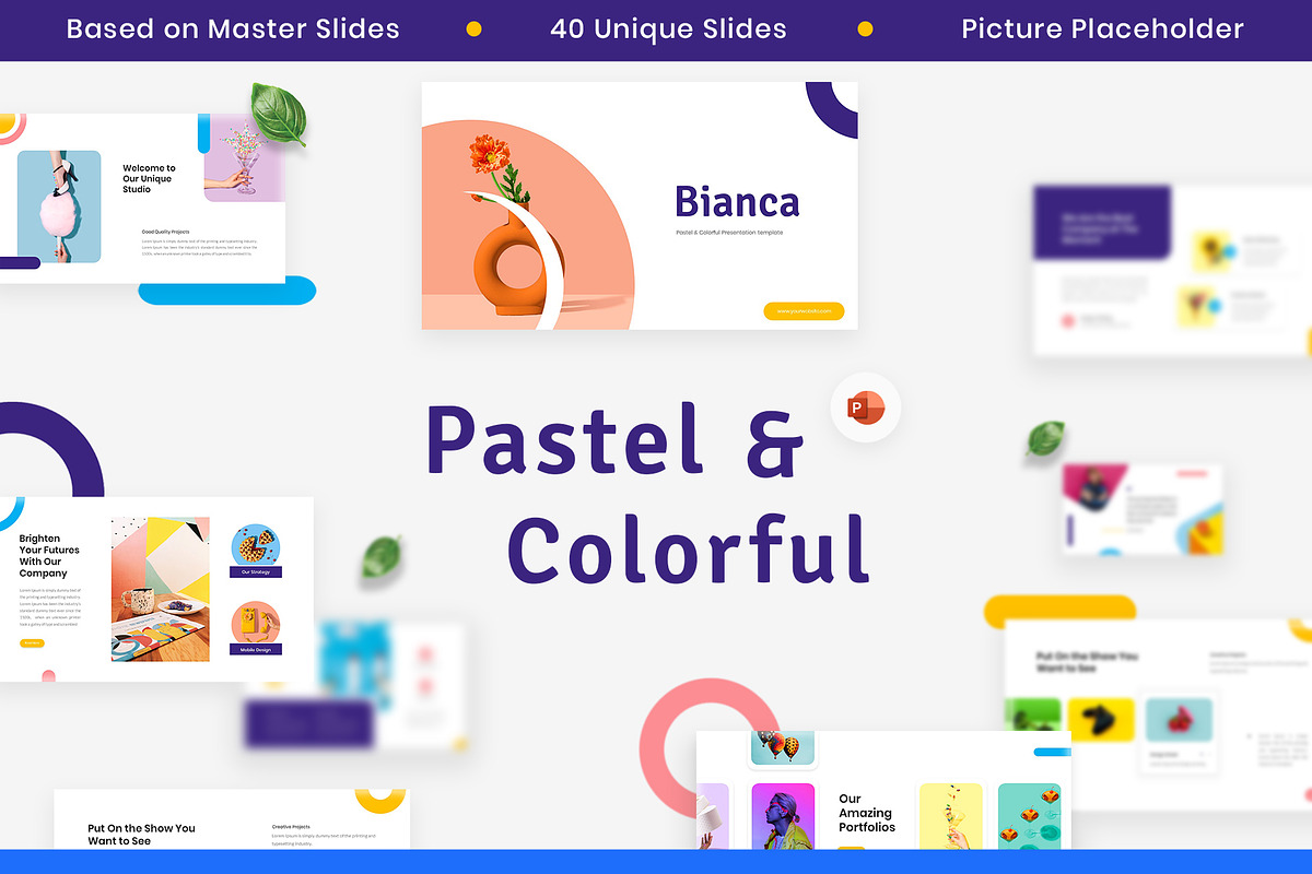 Bianca-Pastel & Colorful PowerPoint, a Presentation Template by Premast (Photo 1 of 5)