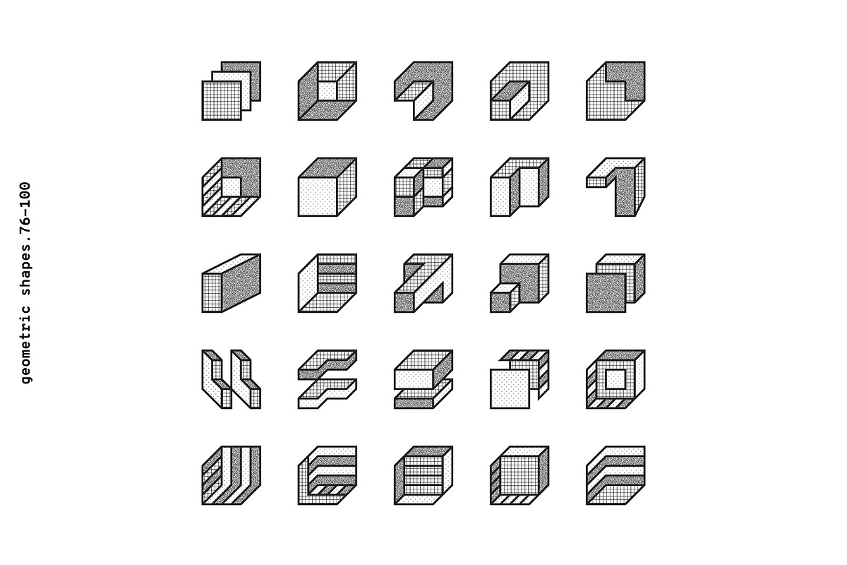 Geometric design. Shapes + patterns, an Object Graphic by Vanzyst