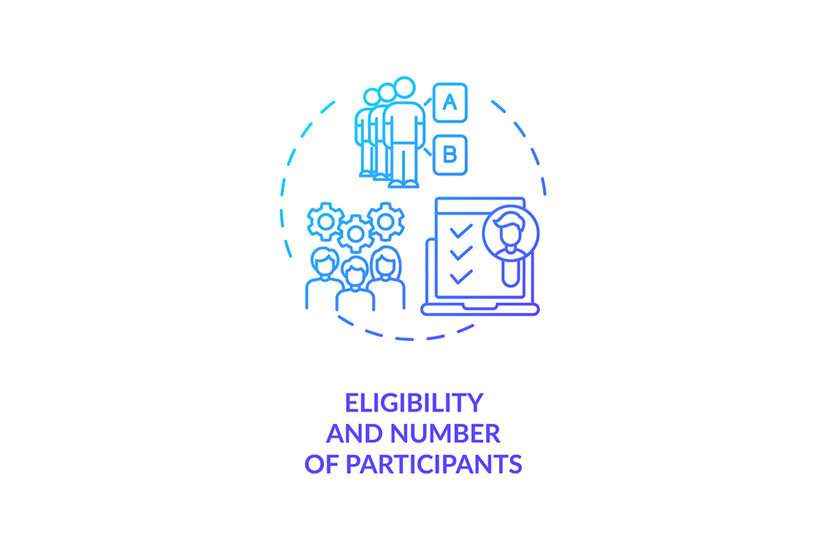 Eligibility and participants number, an Outline Icon by IMG Visuals