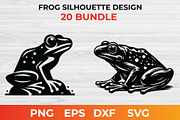 Frog Silhouette Design bundle, an Animal Illustration by bossdesigner (Thumbnail 2 of 3)