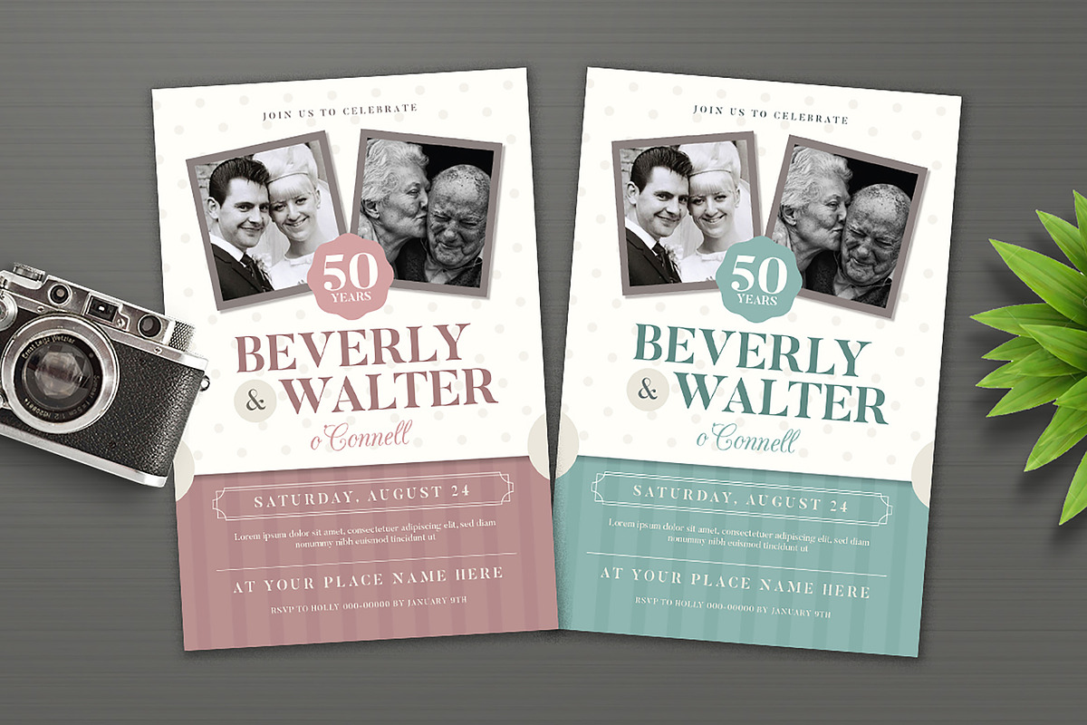 Wedding Anniversary Invitation, an Invitation Template by Vynetta (Photo 1 of 5)