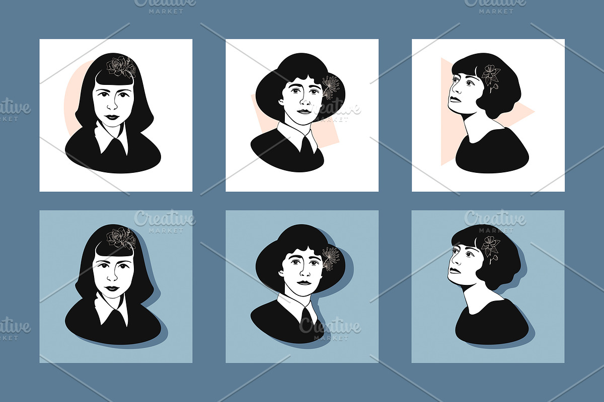 Female portraits, a Person Illustration by Mariia Kovalchuk (Photo 2 of 7)