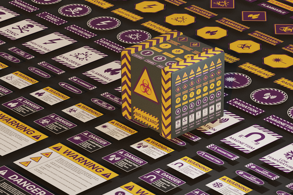 Dangerous Hazard Signs Bundle, an Icon by xresch (Photo 8 of 14)