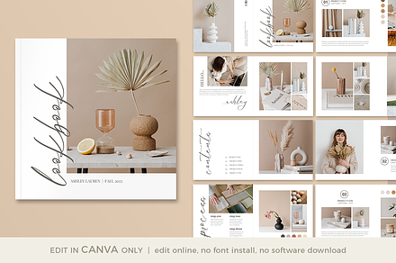 CANVA Lookbook Template, a Magazine Template by Digiluxe