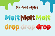 Melted Drop – Melting Color Font, a Handwritten Font by Rashdrawn (Thumbnail 3 of 8)