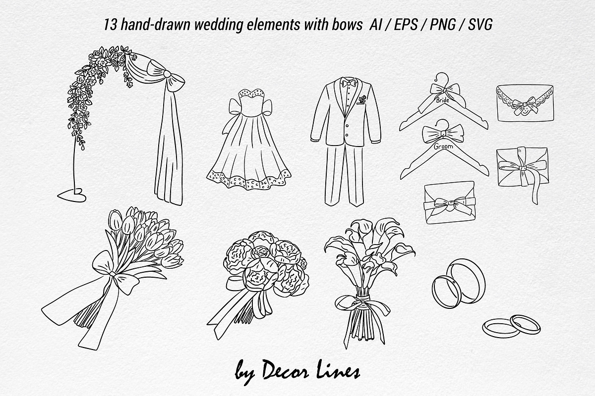 Wedding Bows, an Object Illustration by Decor Lines (Photo 6 of 16)
