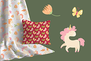 Garden Unicorns. Vector Set, an Object Graphic by Digitaliya (Thumbnail 6 of 9)