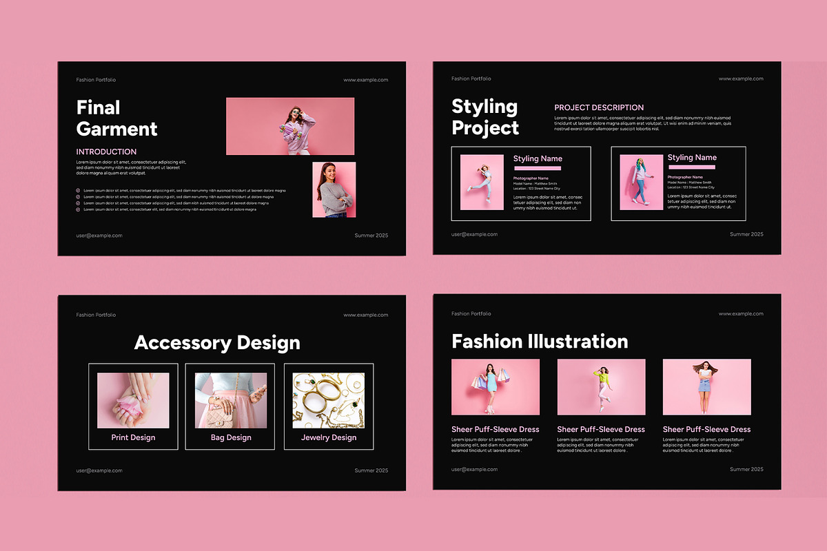 Fashion Portfolio Presentation, a Presentation Template by MightyDesign (Photo 3 of 9)