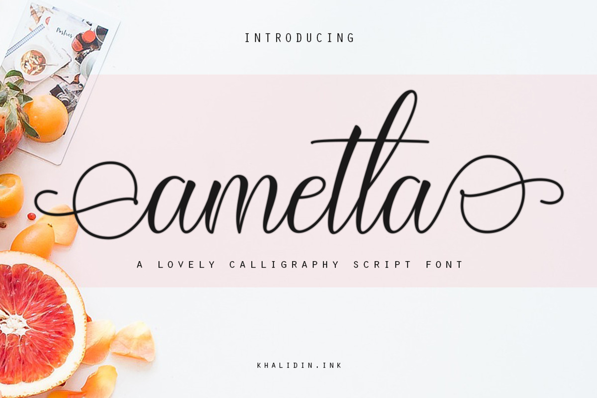 ametta Script Font