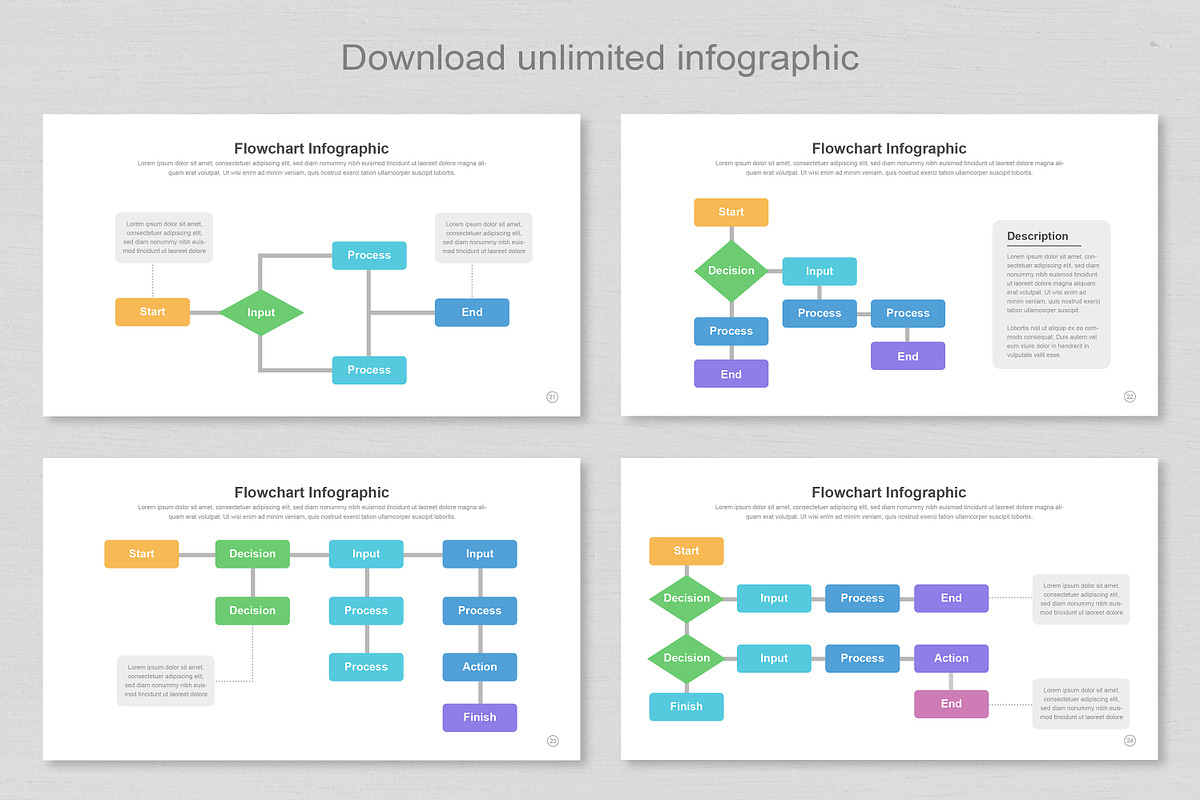Flowchart Infographic Google Slide, a Templates & Theme by Mighty-Slide (Photo 7 of 8)
