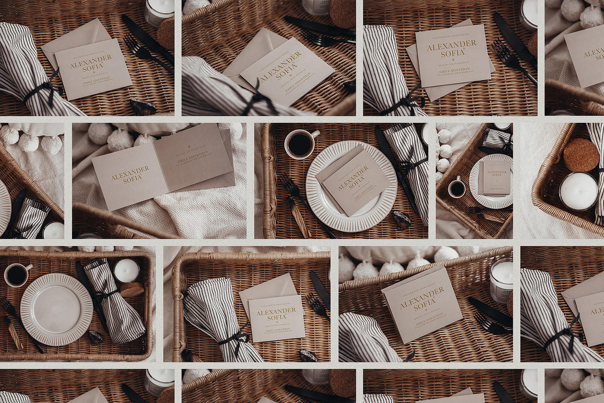 43 Boho Wedding Card Mockups, a Presentation Template by Artcoast Std. (Photo 7 of 11)