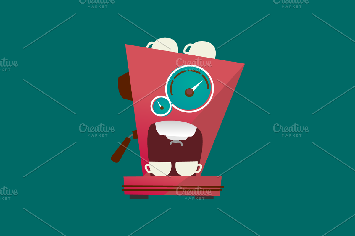 Quirky Coffee Machines, a Food Illustration by Projectile (Photo 3 of 7)
