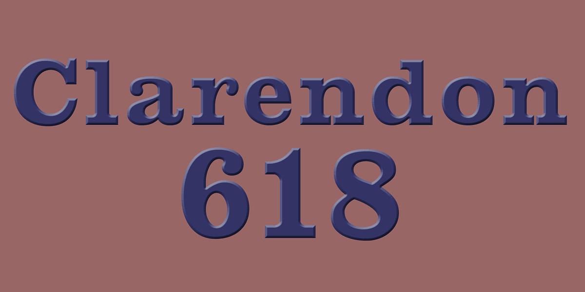 Clarendon 618, a Slab Serif Font by Wooden Type Fonts