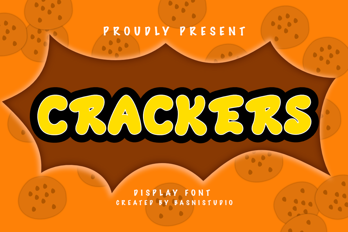 Crackers A Display Font, a Handwritten Font by Basnistudio (Photo 1 of 5)