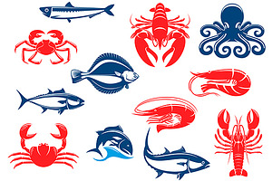 Seafood Icon Set