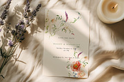Wildflowers watercolor flowers birds, a Decorative Illustration by Yuliya Derbisheva (Thumbnail 7 of 14)