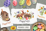 Happy Easter watercolor set, a Decorative Illustration by Julycolor (Thumbnail 3 of 10)