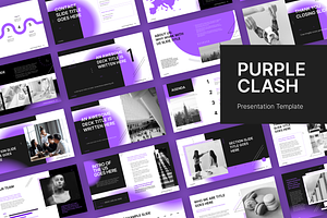 Purple Clash PowerPoint Template