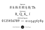 Poltrone, a Serif Font by TeGeType foundry (Thumbnail 6 of 7)
