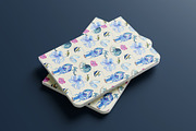 Blue Marine World Watercolor, an Animal Illustration by CreativeValuation (Thumbnail 12 of 12)
