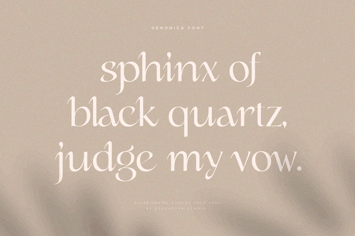 gemonica - experimental serif font, a Serif Font by Sensatype (Photo 14 of 17)