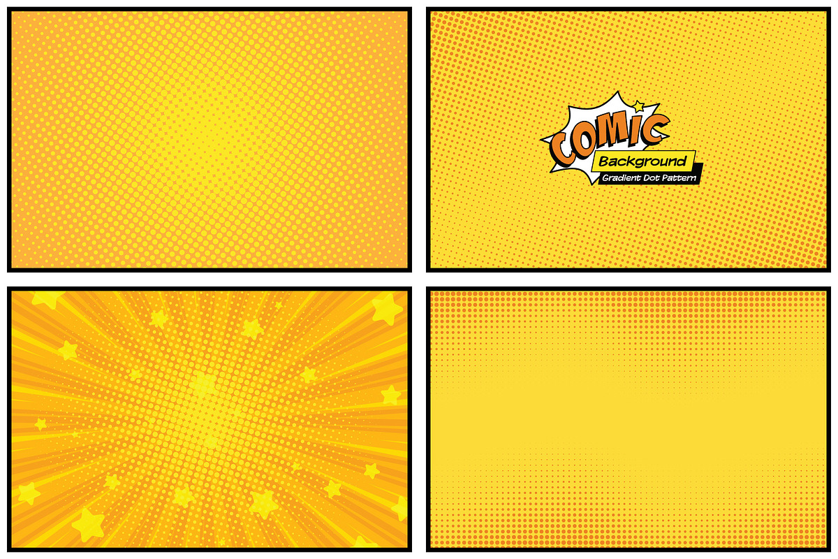 Retro Comic backgrounds, a Texture Illustration by Greeek (Photo 1 of 5)