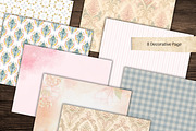 Shabby Chic Floral Junk Journal Kit, a Decorative Illustration by Print Haven Mochi Vintage (Thumbnail 2 of 8)