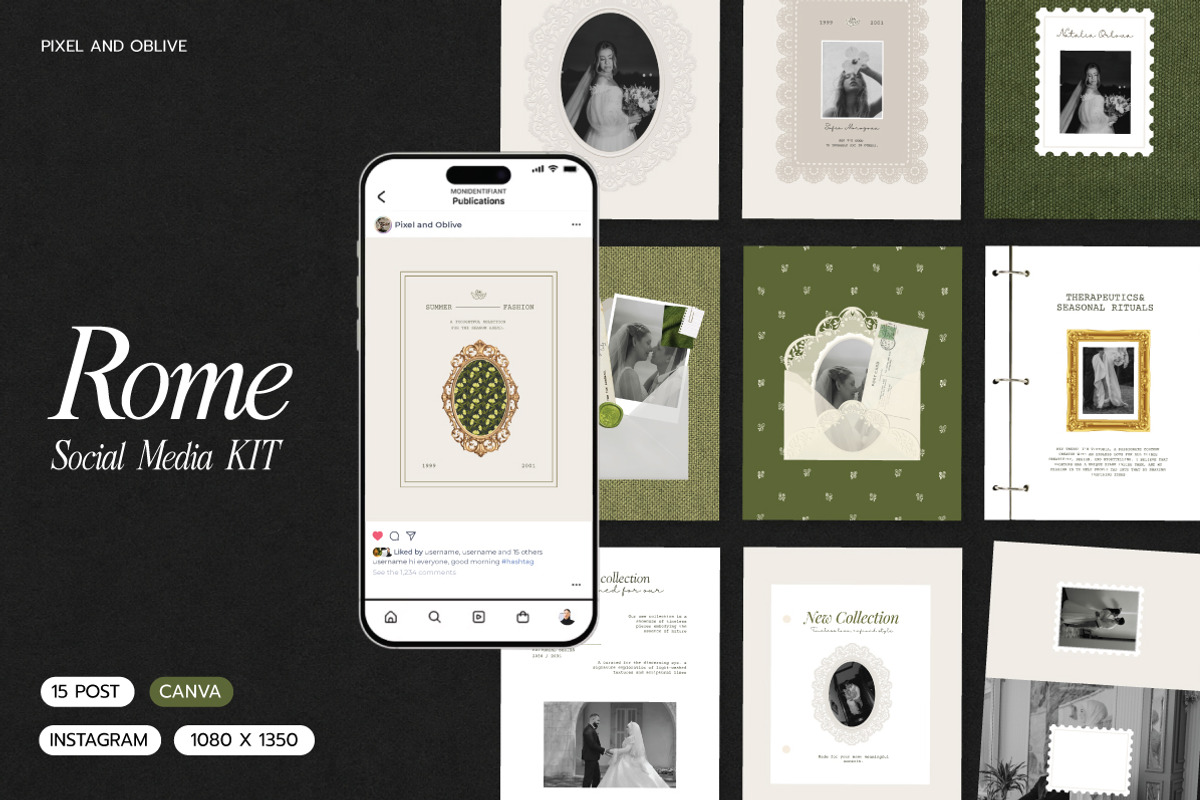 ROME / Post Social Media KIT, a Social Media Template by Pixel And Oblivé (Photo 1 of 6)