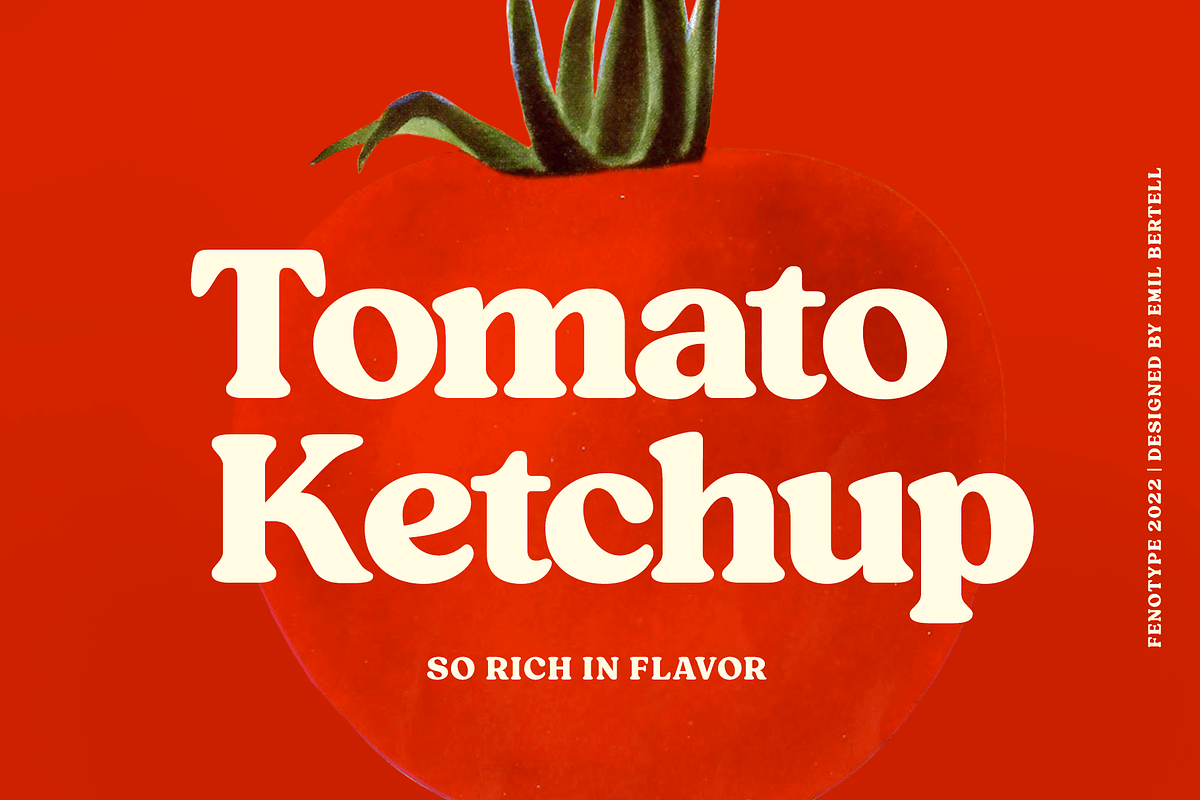 Tomato Ketchup Retro Serif Font, a Serif Font by Fenotype (Photo 14 of 14)