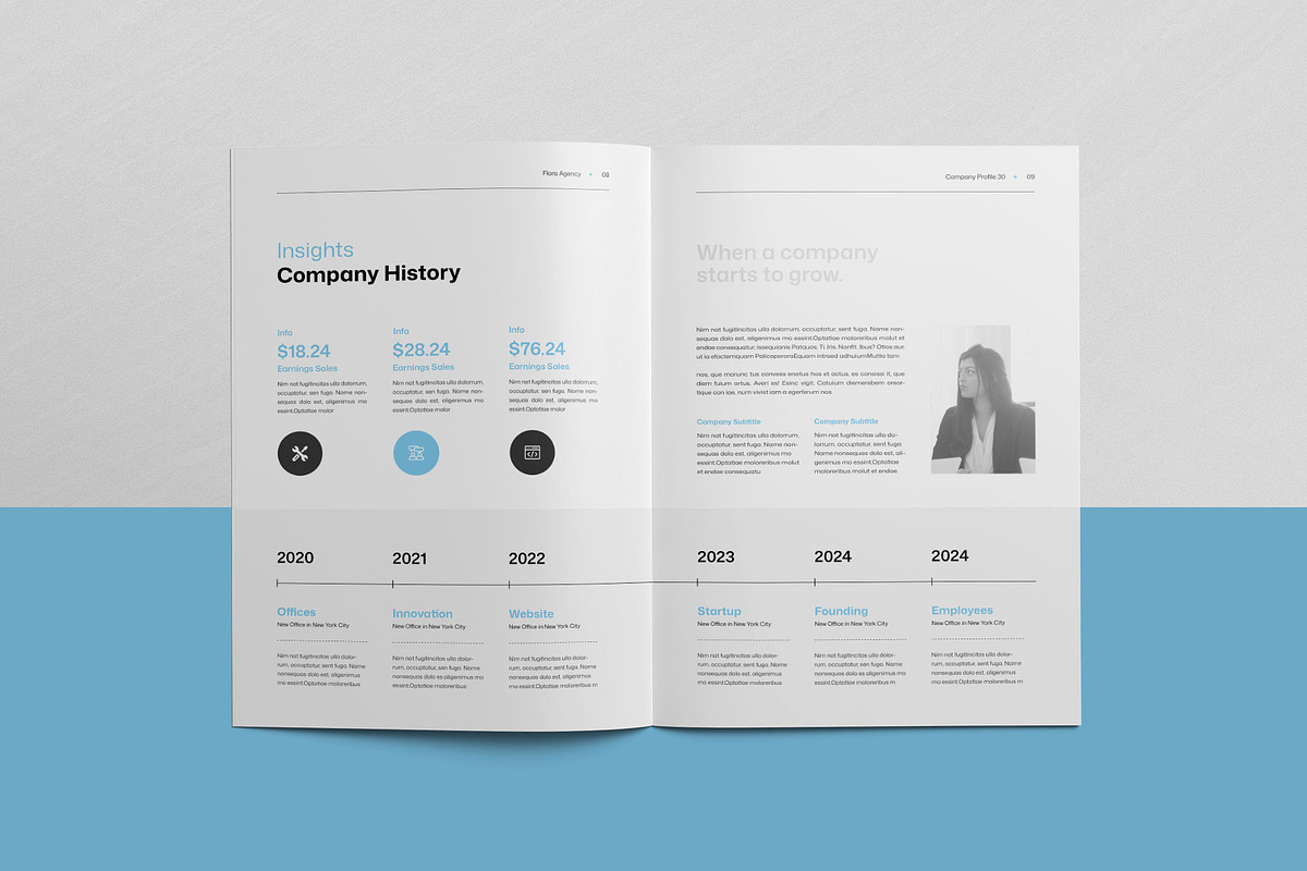 FLORA | Company Profile Template, a Brochure Template by KreateTribe (Photo 4 of 11)