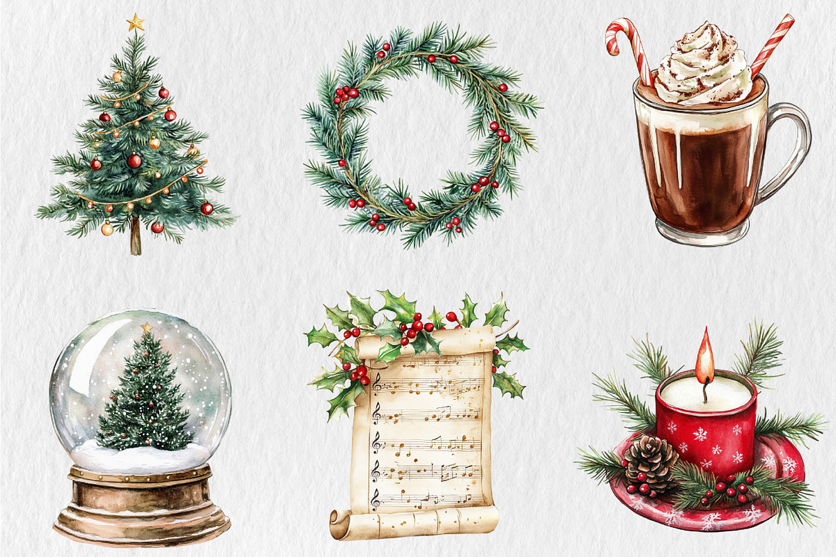 Christmas Elements Clipart, an Illustration by Rose Art (Photo 4 of 5)