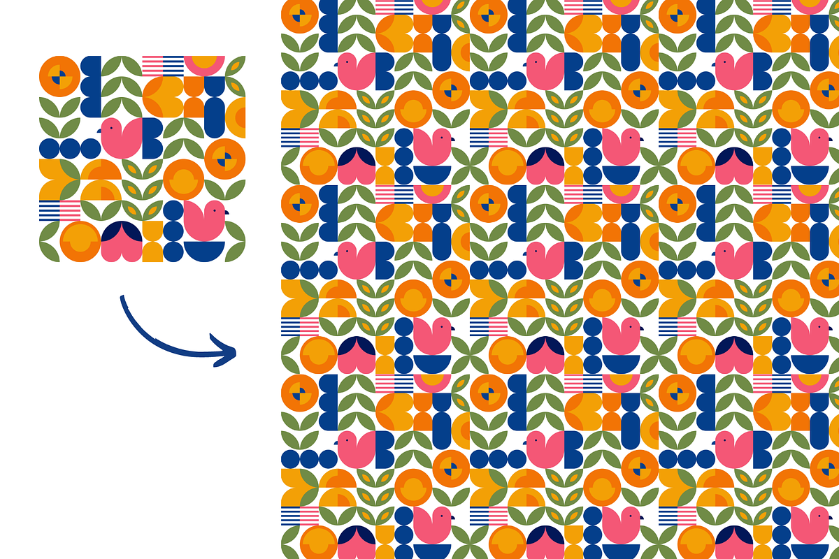 Spring Geometric Floral Pattern, a Pattern Graphic by ItsReksita Pattern (Photo 8 of 10)