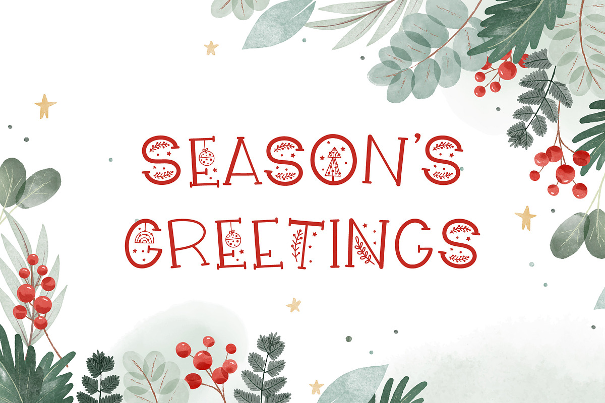 Christmas Bliss. Display Font, a Serif Font by DearLetters (Photo 7 of 7)