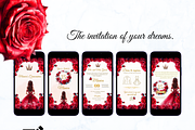 Quinceañera red Video Invite Canva, an Invitation Template by VM PARTYS  BY TAIRUMA (Thumbnail 2 of 9)