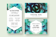 Succulent Wedding Invitation Suite, an Invitation Template by Knotted Design (Thumbnail 5 of 6)
